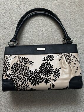 Miche Black & Cream Floral Tote
